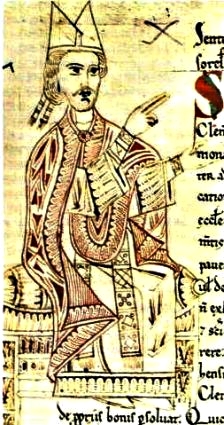 Pope Gregor 7. in an old handwriting