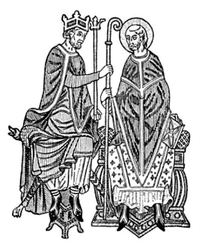 Middelalderkonge indstter biskop i sit embede