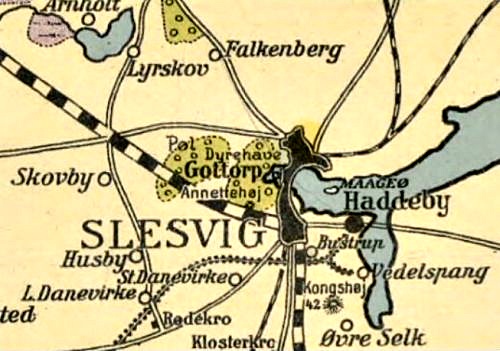 Mågeø på et kort fra 1913