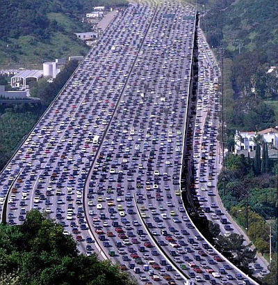 Trafik kaos p amerikansk motorvej