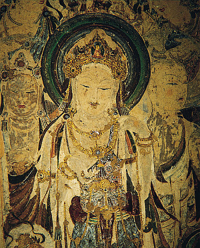 Bodisatva med lyst hr fra Dunhuang hule 57 - eller er det en dronning?