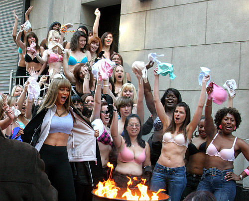 Tyra Banks' bra burning