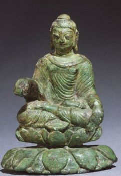 Gandhara Buddha fundet i en jernaldergrav fra omkring r 600 e. Kr. p Helg i Sverrige