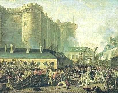 The attack on the fortress of Bastille d. 14 June 1789