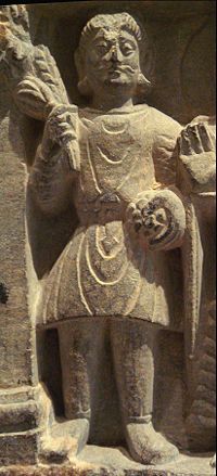 En figur kldt i Yuezhi stil - omkring 200 AC - Indien eller Pakistan