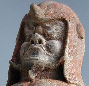 Xianbei kriger en face - mske grav-vogter