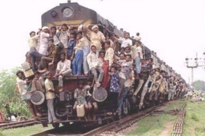 Overfyldt Indisk tog
