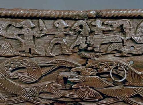 Carving on the Oseberg cart