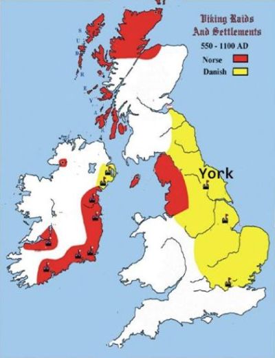 Viking areas in England
