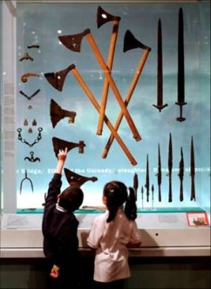 Viking weapons in the London Museum