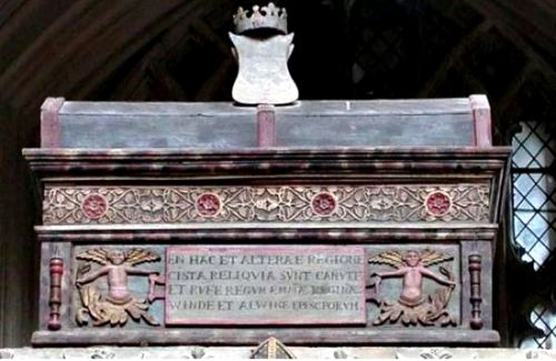 Canute and Emma's coffin in Winchester Cathedral