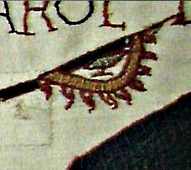 Ravenbanneret på Bayeux tapetet forstørret