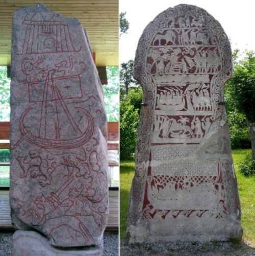 Runestone with images of ships
