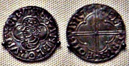 English coin minted by King Canute