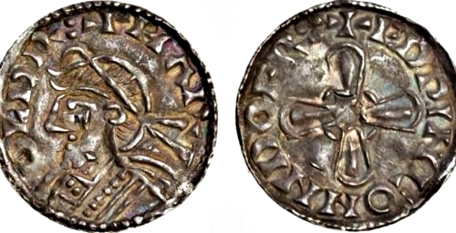 Mønt med Harald Harefods portræt