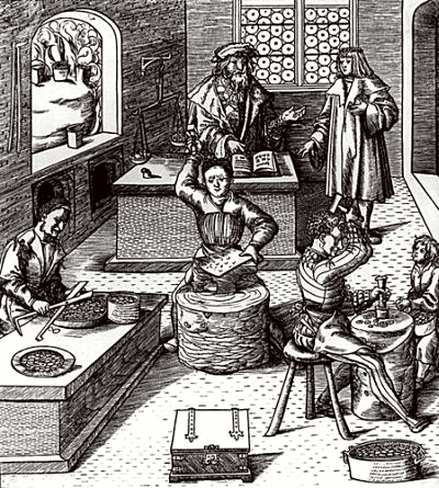 Medieval coin workshop