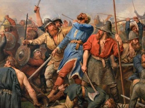 Slaget ved Stamford Bridge af Peter Nikolai Arbo
