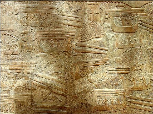 Phoenician ships supply timber to Babylon