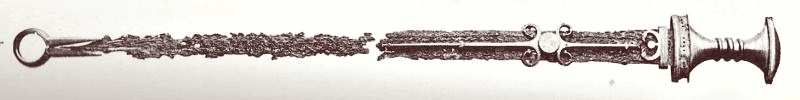 Sværd fra Kragehul mosen på Vestfyn.