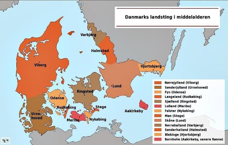 Denmark's county tings in the Middle Ages