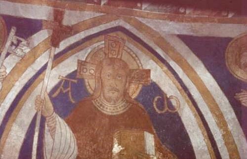 Kalkmaleri af Jesus i Hedensted Kirke