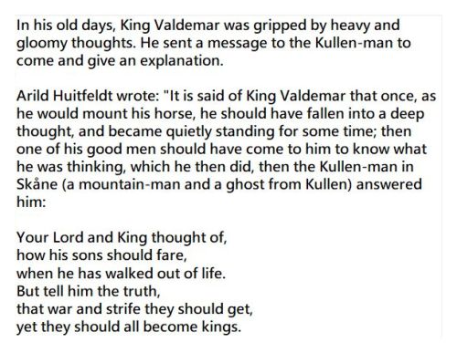 the Kullen-man's answer to King Valdemar