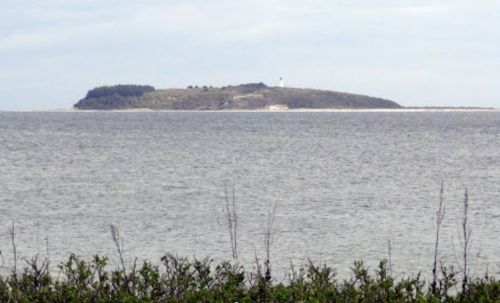 The island of Hjelm seen from Syddjurs