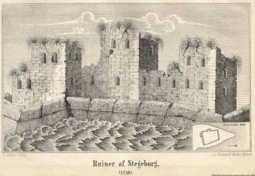 Lithography of Stegeborg from 1710