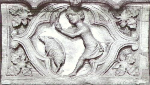 Korstol Relief fra 1300-tallet i Lund Domkirke