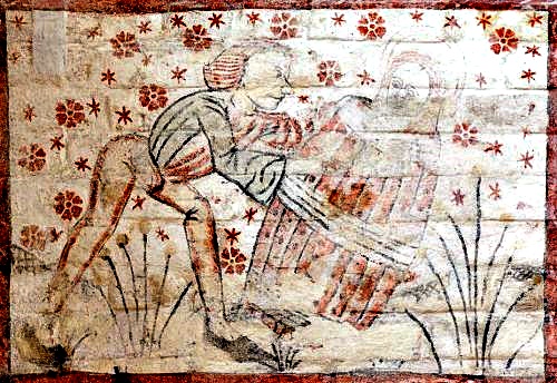 Sct. Jørgen's martyrdom on fresco