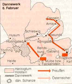 German plan to bypass the Danevirke position