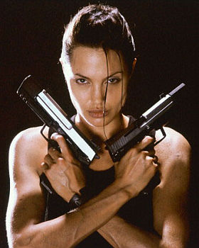 Angelina Jolie som Lara Croft i Tomb Raider