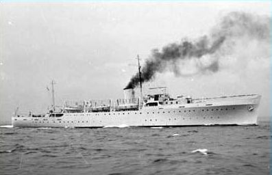 Galatea 2 sails out for the worldwide scientific expedition in 1950