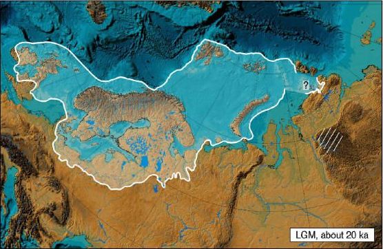 Weichel Istidens udbredelse ved Last Glacial Maximum