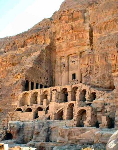 The Roman city of
Petra in the Jordanian desert