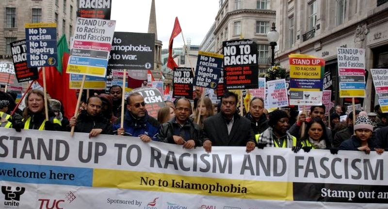 Politically correct demonstration in London 2016