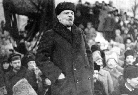 The socialist agitator Vladimir  Iljitch Lenin