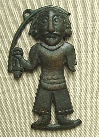 Bronze figure found in the Ordos Area.