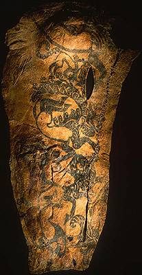 Tattoos found on the body of a Scythian warrior in a permafrozen tomb from 400 BC