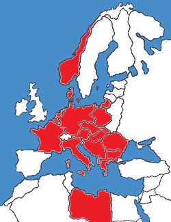 Areas of Europe conqured by the German armies in 1941
