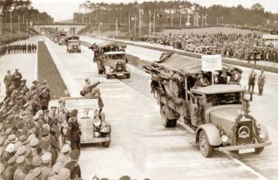 Åbning af en ny Autobahn i Tyskland 1934