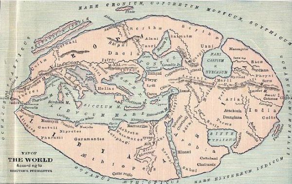 Reconstruction of the world following Dionysius Periegetes