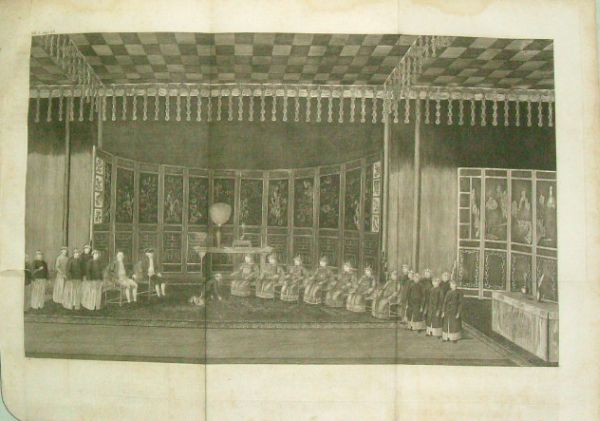 A member of the English delegation kneels for emperor Qianlong - 1793