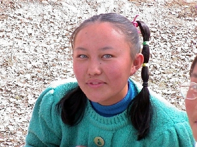 Girl from Xin Jiang with blue eyes