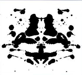 Ink blot - It may be difficult to detach from the face in the middle, but the outline may look like a rococo fountain