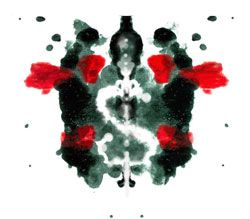 Another inkblot with a little face in the center