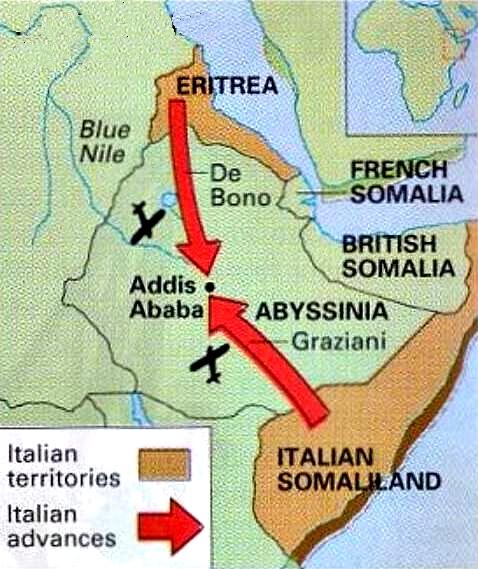 The Italian attack on Ethiopia