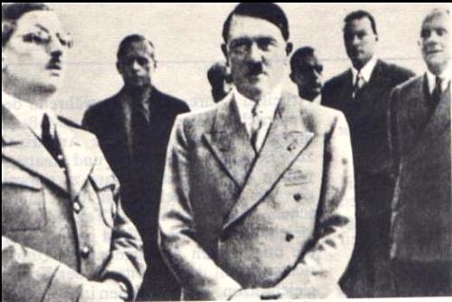 Kurt von Schuschnigg and Adolf Hitler