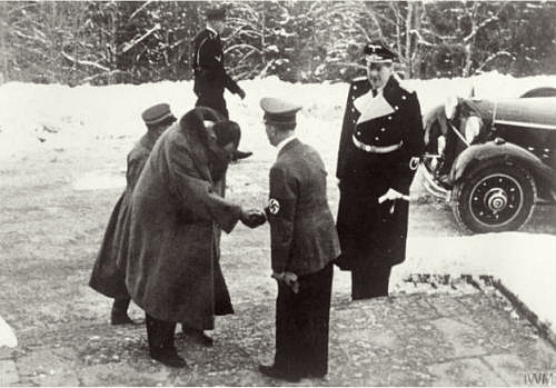 Polish Foreign Minister Jozef Beck is received by Adolf Hitler