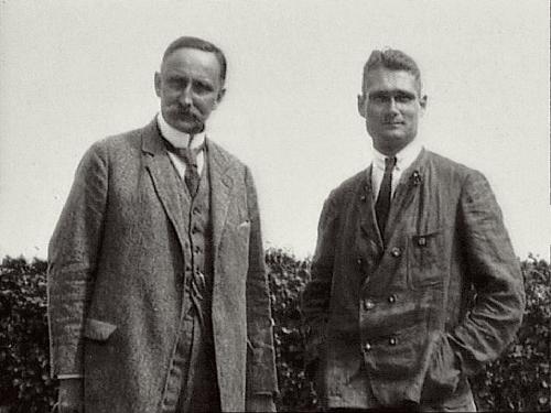 Rudolf Hess with his professor in geopolitics, Karl Haushofer